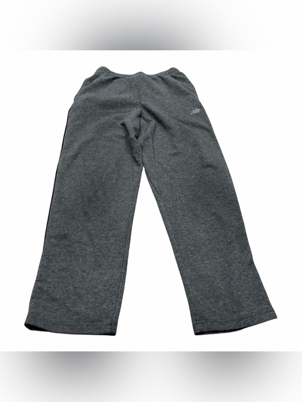 New Balance Boys Sweat Pants Gray Wide Leg Size Medium 10/12 , Elastic Waist